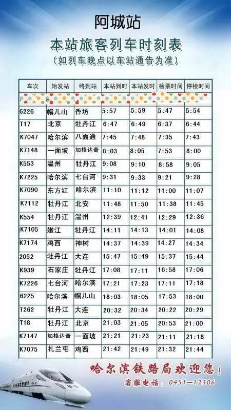 通北站最新列车时刻表详解